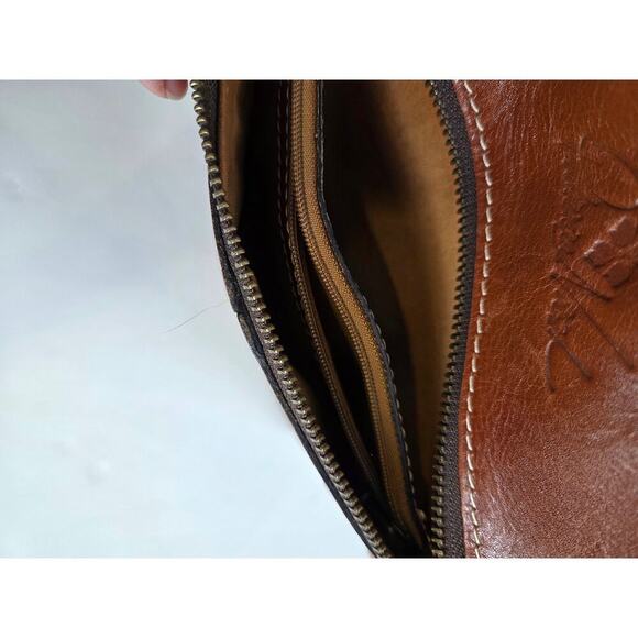 Patricia Nash Prizzi Brown Leather Crossbody Bag Purse - Picture 4 of 7